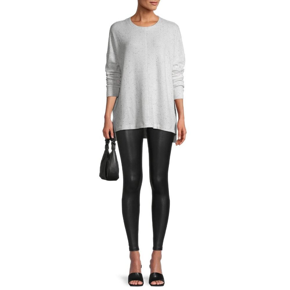 Time and Tru Women's Faux Leather Leggings, Full Length, Size XXXL (22), Black - Picture 3 of 5
